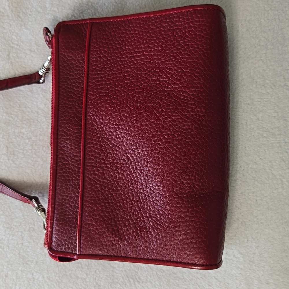 Brighton Red Leather Vintage Crossbody bag, New with tags.  27" drop - Picture 7 of 13